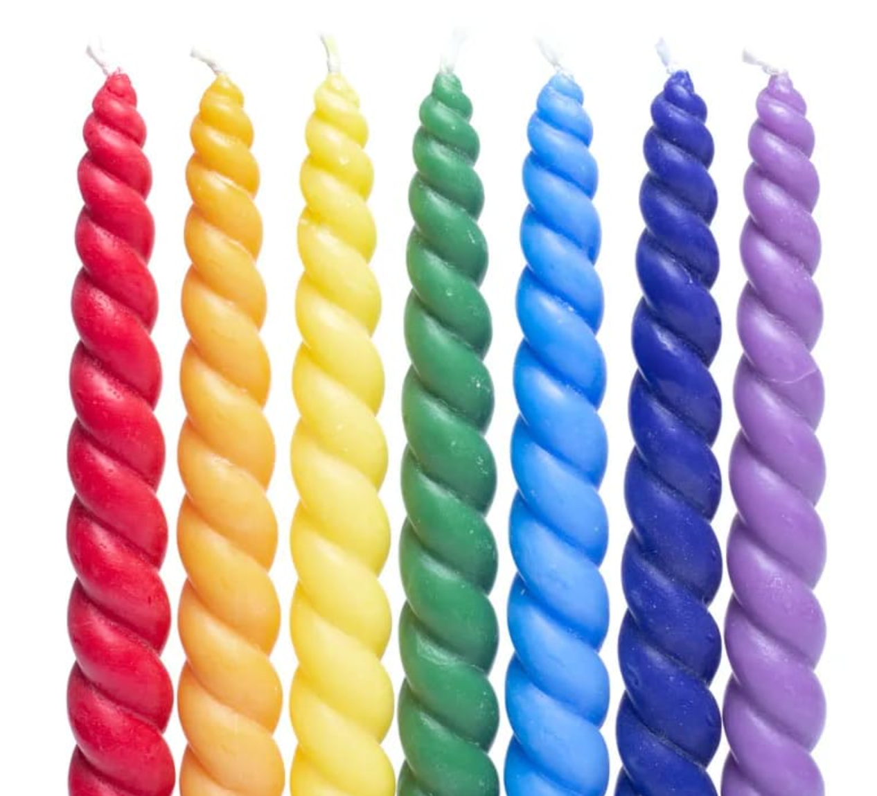 Scented Chakra Dinner Candles Fair Trade Choose from Twisted or Straight Version