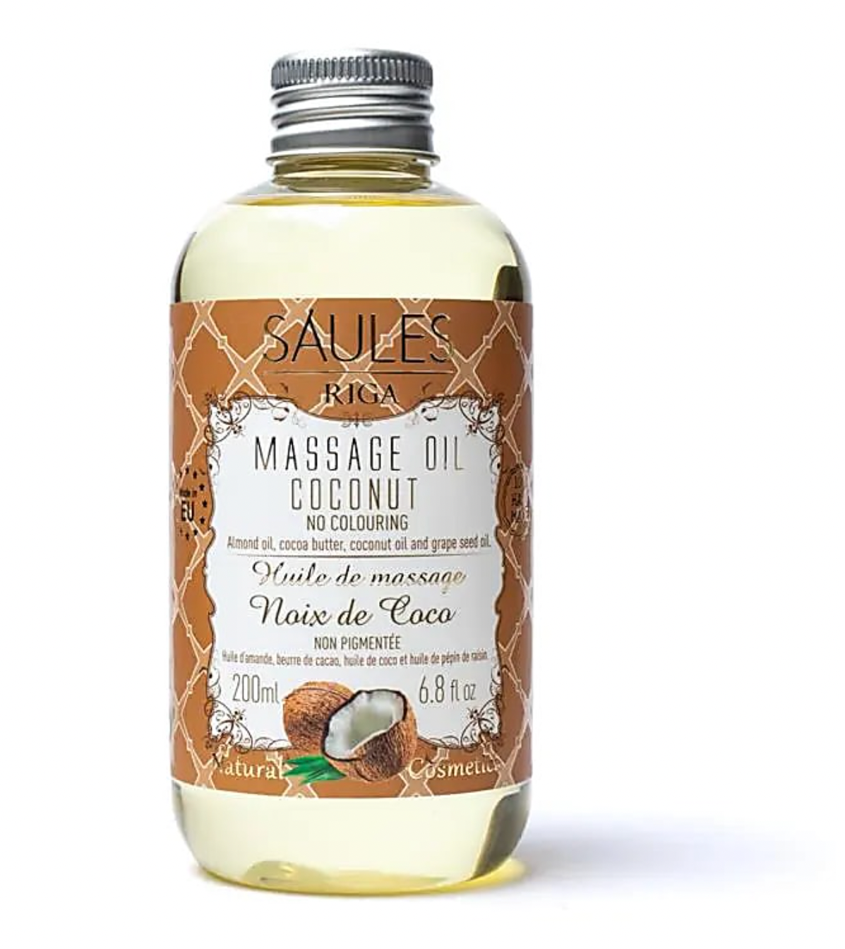 Natural Massage Oil Lavender or Coconut Scent 200ml