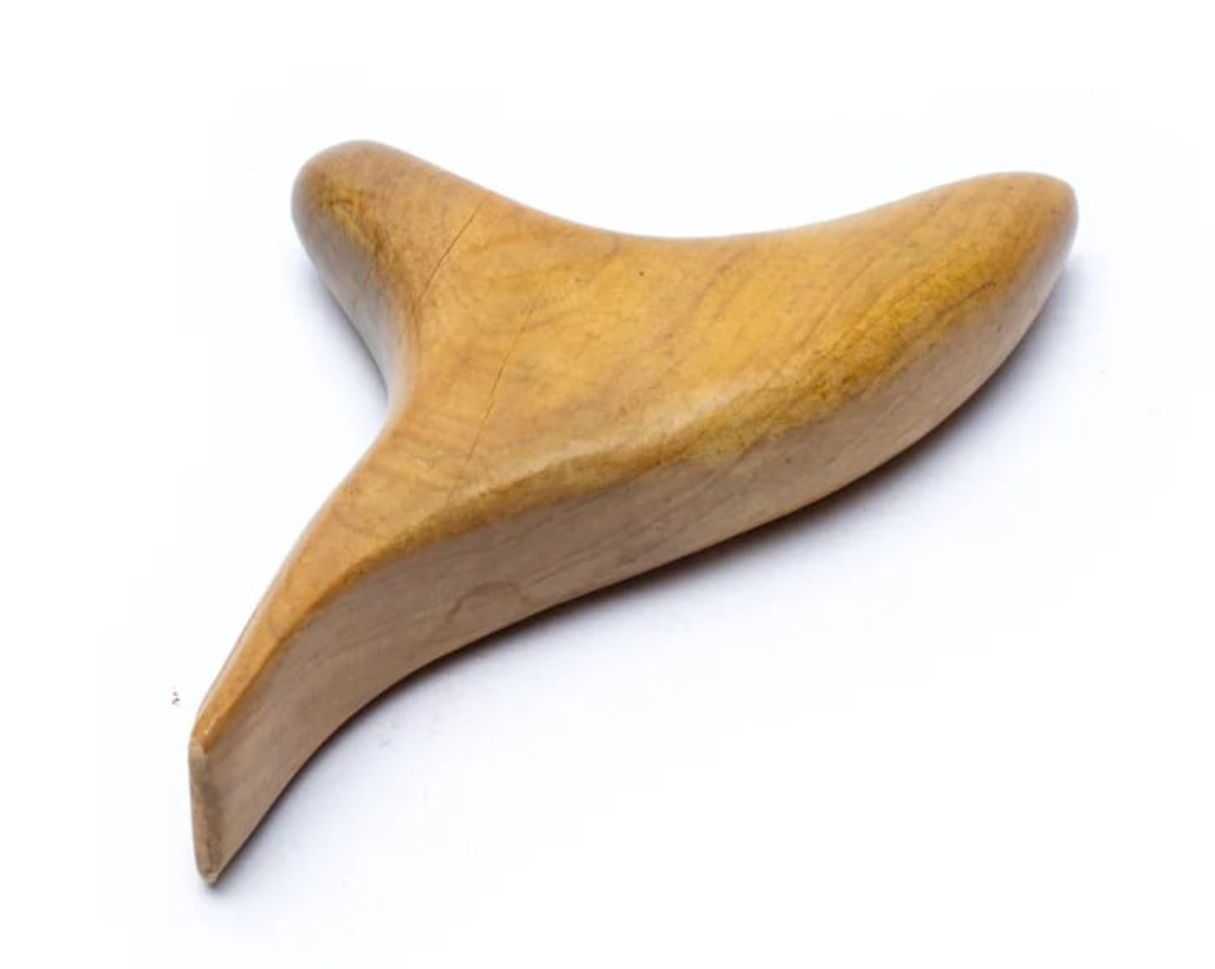 Body, face, hand & foot massage tool set made of sandalwood