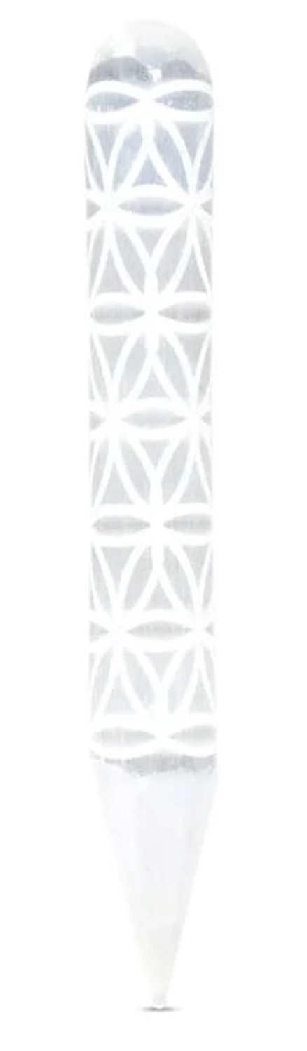 Selenite Massage Wand Flower of Life