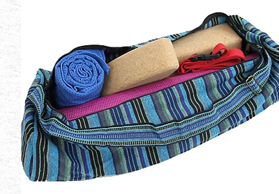 Cotton Yoga Bags Stripped Pink or Blue Colour