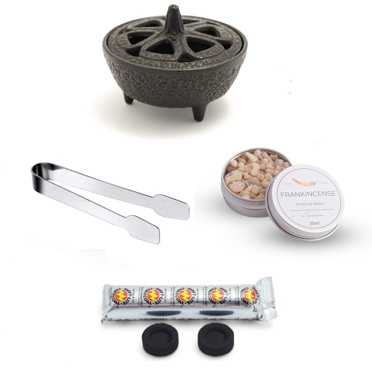 Cast iron Burner Kit plus 30ml Frankincense