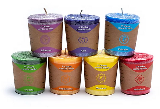 Chakra Scented Votive Candles Full Set or Individual Chakra Candles