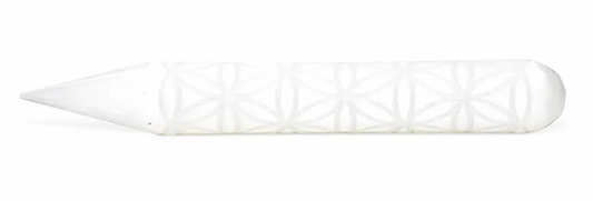 Selenite Massage Wand Flower of Life
