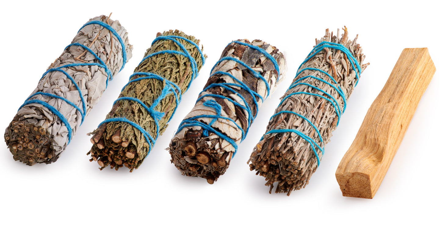 Mixed Smudge Collection...White Sage, Cedar, Yerba Santa, Blue Sage and Palo Santo