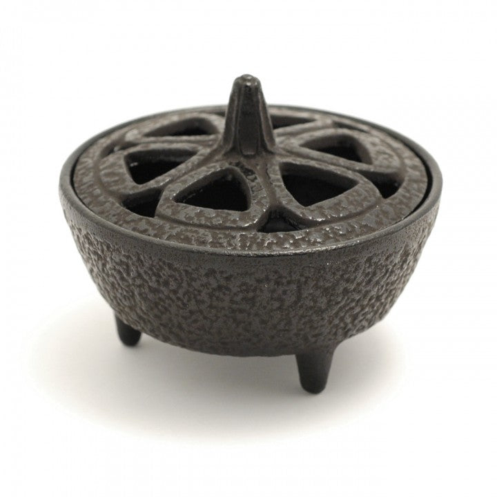 Cast Iron Resin Incense Burner for Incense Resins, Sticks, Cones and Wax Melts