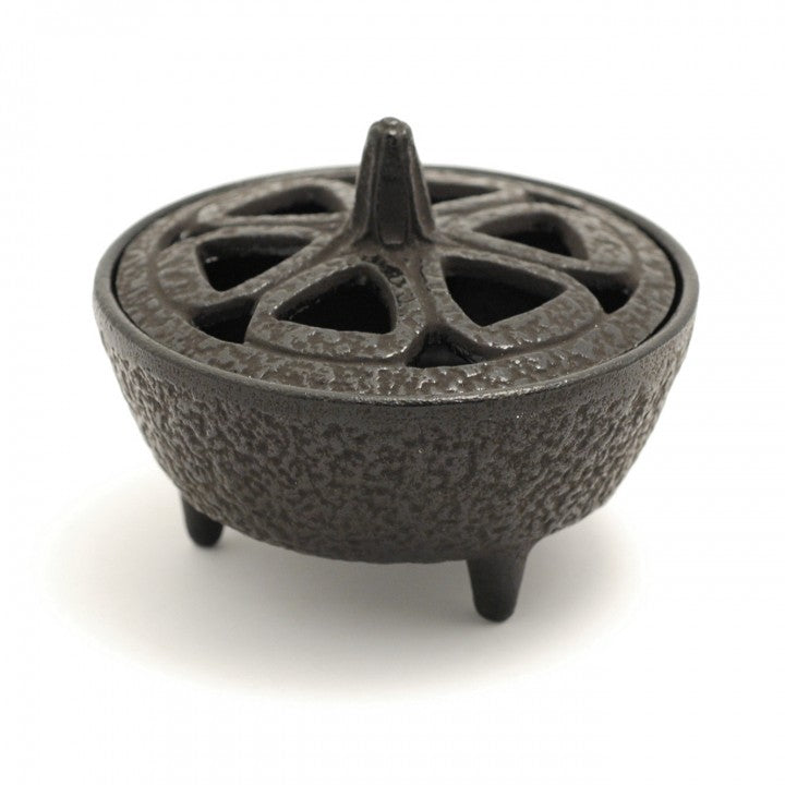 Cast Iron Incense Burner Kit with 30ml Myrrh Resin