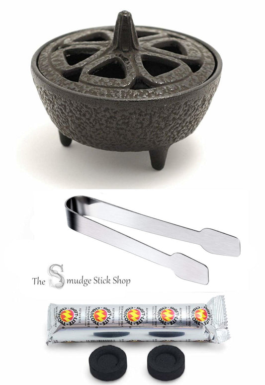 Cast Iron Incense Resin Burner Kit